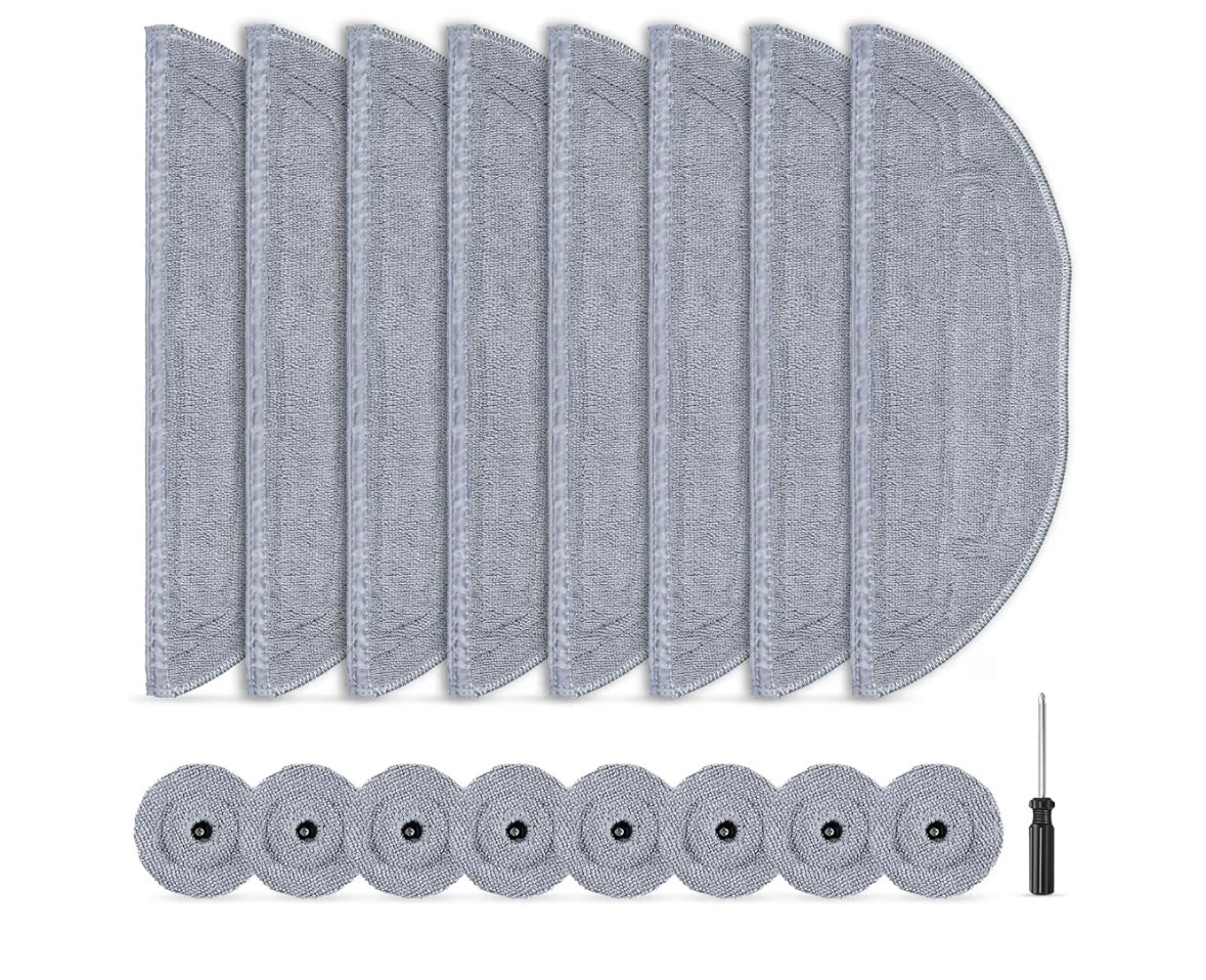 Lot de 16 lingettes pour robot aspirateur roborock s8 maxv ultra.