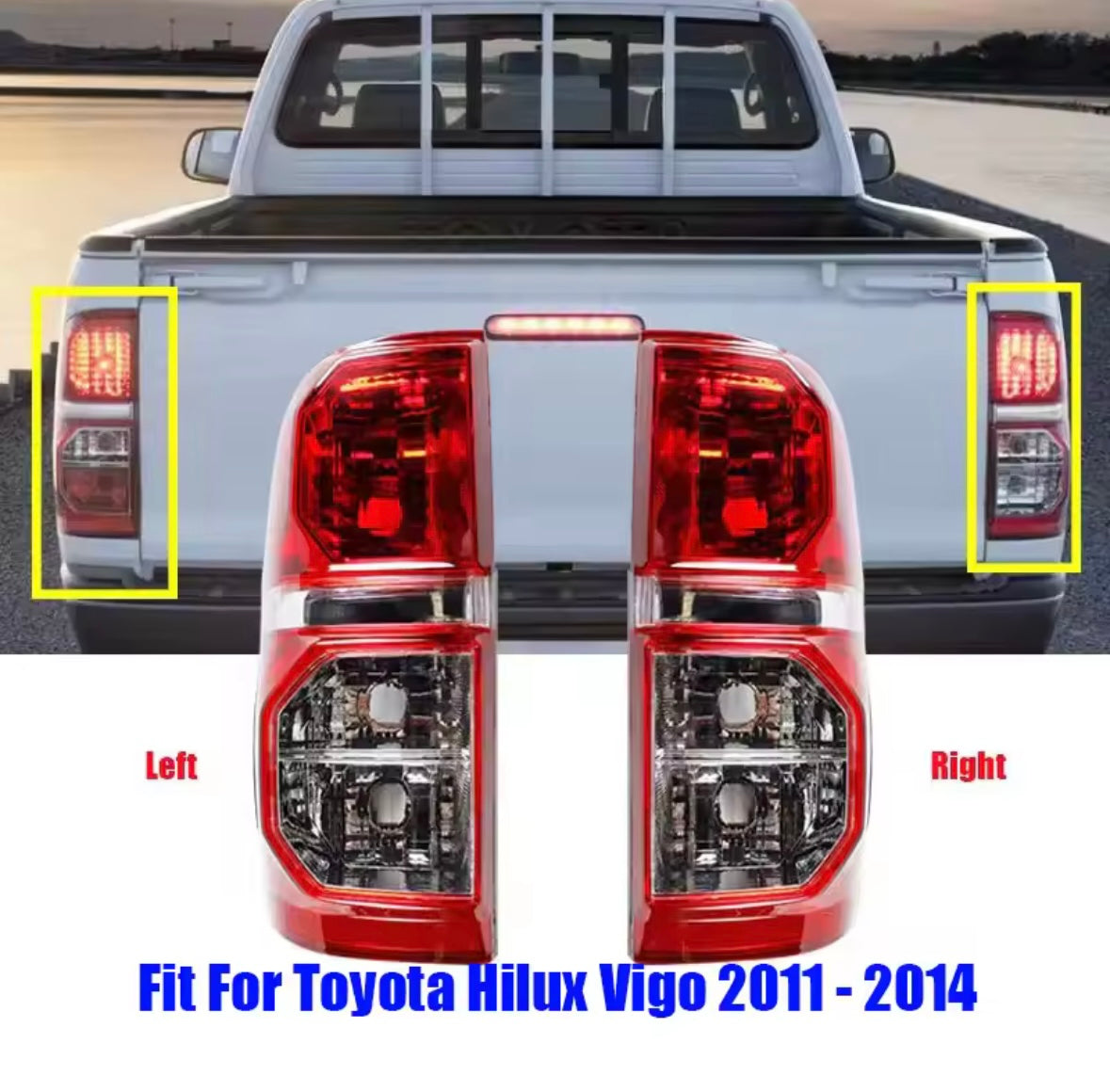 1 paire de feu arrière pour Toyota Hilux Vigo 2011 à 2014