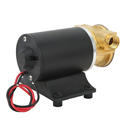 Pompe à Eau de Mer, 6 GPM Turbine à Protection Thermique 3/8 Pompe de Cale RéSistante à la Corrosion (12V)