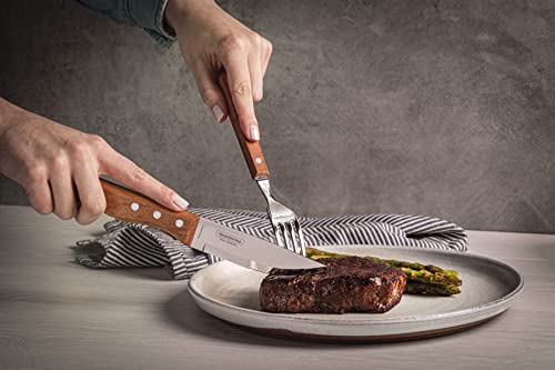 Tramontina - Couteaux à steak Dynamic Jumbo 4pcs. Inox et bois
