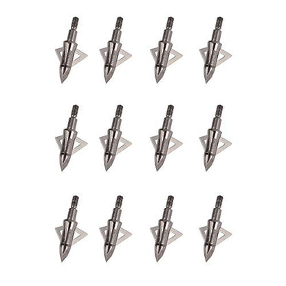 12 Pcs Têtes de Chasse 125 Grains Têtes de Flèches à Visser pour Arbalète