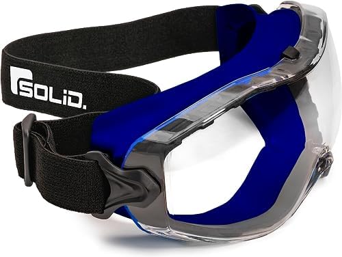 SolidWork SOLID. Lunette de protection travail parfaitement ajustées | Lunettes de protection anti-poussière avec ajustement universel | surlunettes de protection | Oculaire résistant aux rayures