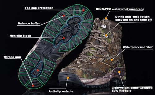 Chaussures de randonnée camouflage imperméables et antidérapantes