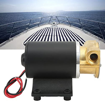 Pompe à Eau de Mer, 6 GPM Turbine à Protection Thermique 3/8 Pompe de Cale RéSistante à la Corrosion (12V)