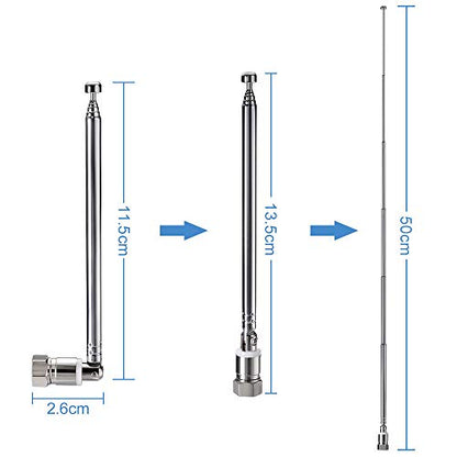 Antenne Radio FM Intérieure Télescopique Bingfu - 75 Ohm