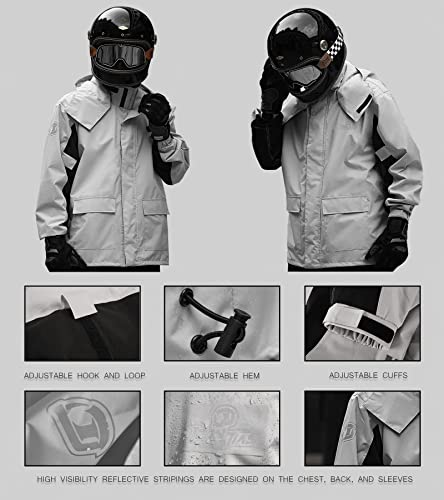 IRON JIA'S Veste imperméable moto hommes été ensemble veste et pantalon de pluie