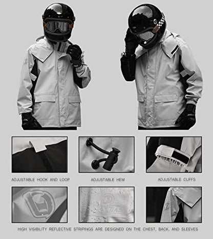IRON JIA'S Veste imperméable moto hommes été ensemble veste et pantalon de pluie