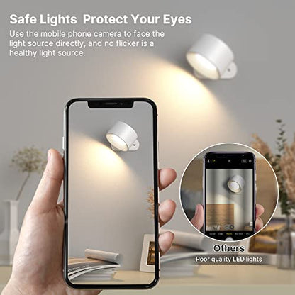 2 lampes mural led sans fil 360 degrès