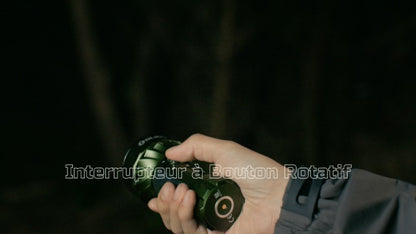 OLIGHT Marauder Mini Lampe Torche LED Ultra Puissante, 7000 Lumens Rechargeable RVB Lampe de Poche Tactique Militaire Puissante avec Projecteur et Diffuseur, IPX8 Étanche pour Camping(OD Vert)