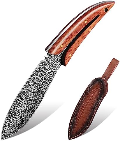 Couteau de survie, couteau de camping à lame fixe, couteau à écorcher très tranchant