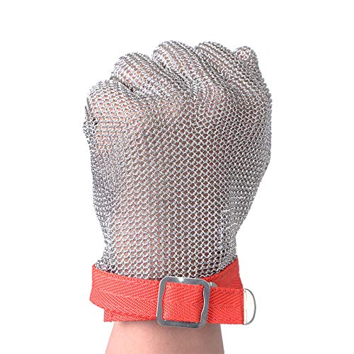 1 Paires de Gants de coupe de sécurité des gants 304L de maille d'acier pour la cuisine,Écaillage, Viande