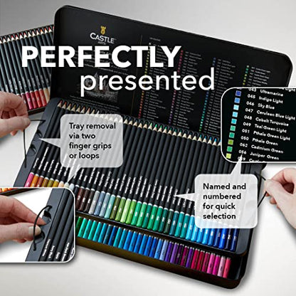 Set de 120 Crayons de Couleur Castle Art Supplies