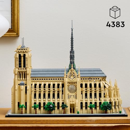 LEGO  Notre-Dame de Paris - Maquette à Construire d’Exposition Architectural - Set pour Adultes - Cathédrale 21061 pièces