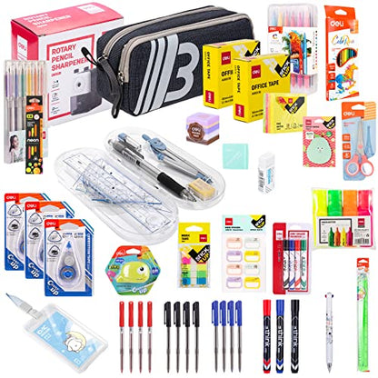 Deli 88 Pcs Kit de Fournitures Scolaires