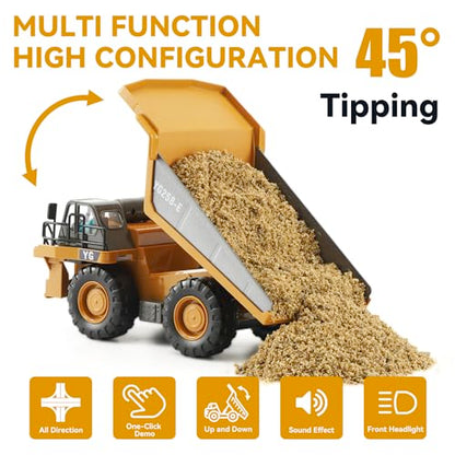 Camion-Benne Télécommandé, Véhicule de Construction RC pour Enfants