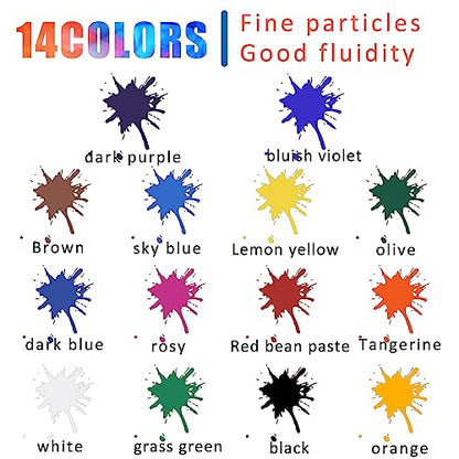 Encre de Tatouage, Lot de 14 encres de tatouage professionnelles