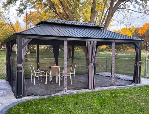 Tonnelle de Jardin Extérieur 5,45 x 3,65 m