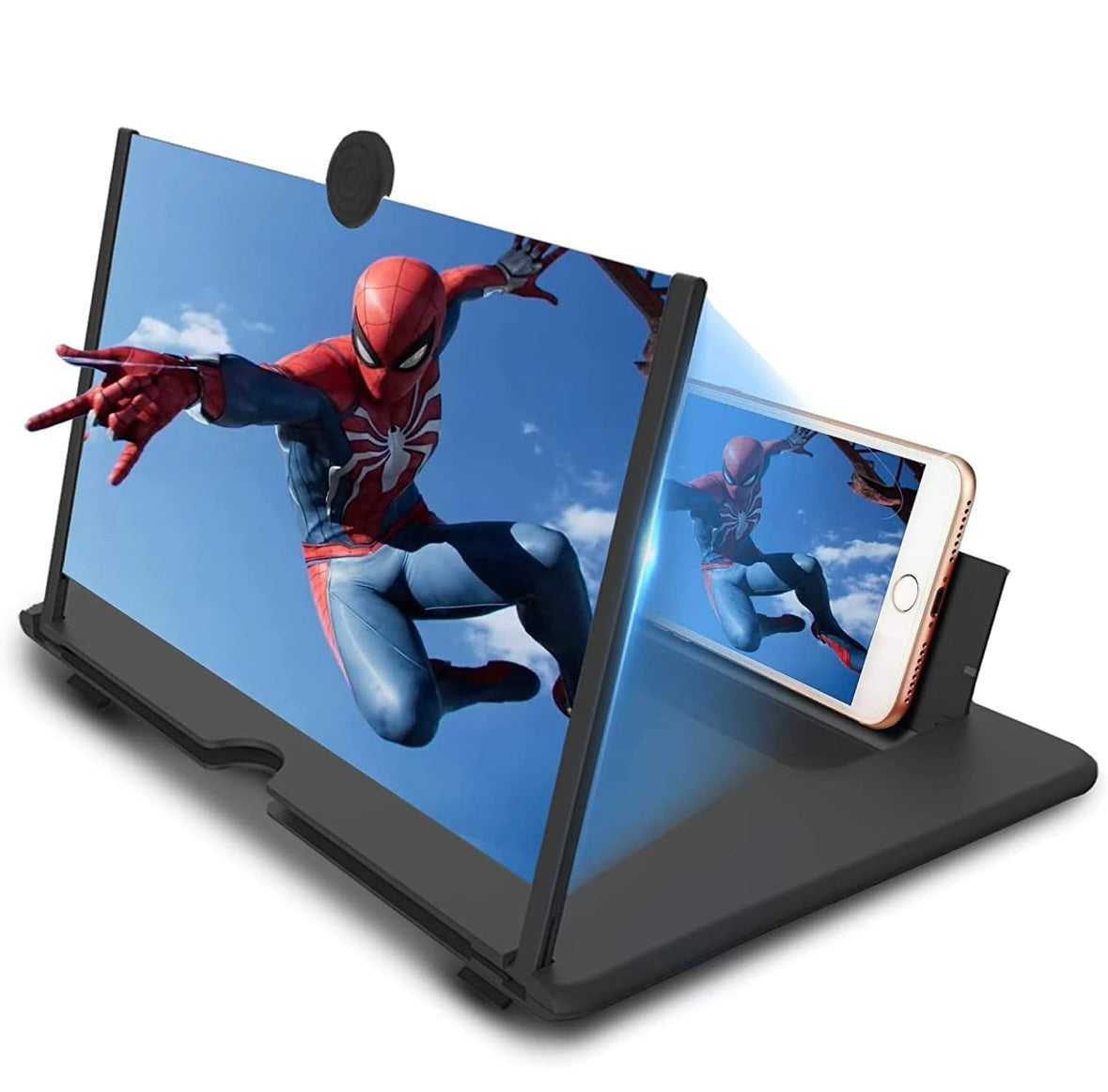 Agrandisseur ecran Telephone, 18 Pouces 3D HD Loupe d'écran lumière Bleue, pour Tous Les Smartphones