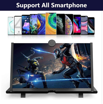 Agrandisseur ecran Telephone, 18 Pouces 3D HD Loupe d'écran lumière Bleue, pour Tous Les Smartphones