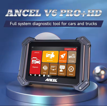 ANCEL V6 Pro + HD Scanner automobile OBD2 outil de Diagnostic du système complet.