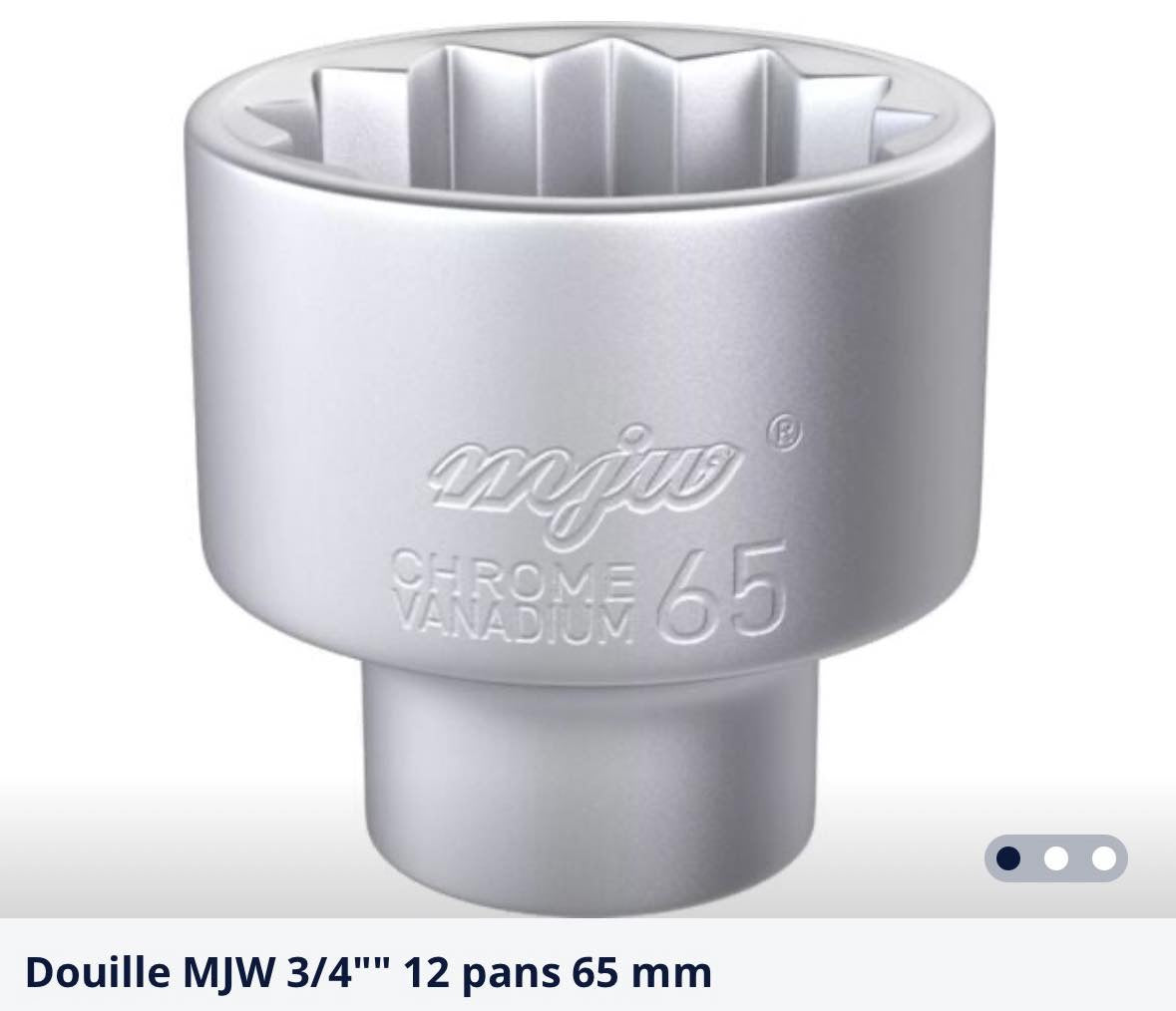 Douille 3/4 12 pans 65mm