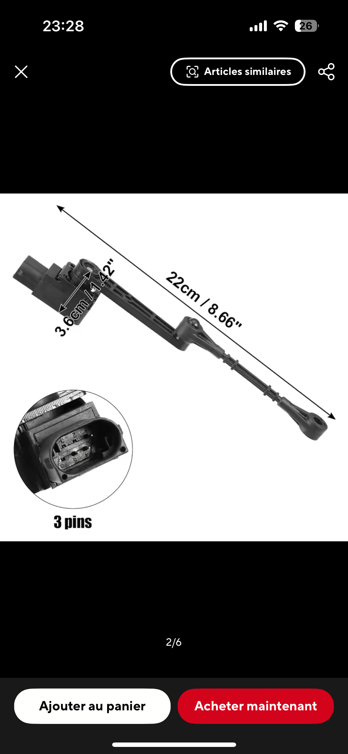 Capteur de coussin d'air suspension pneumatique pour ranger rover.
